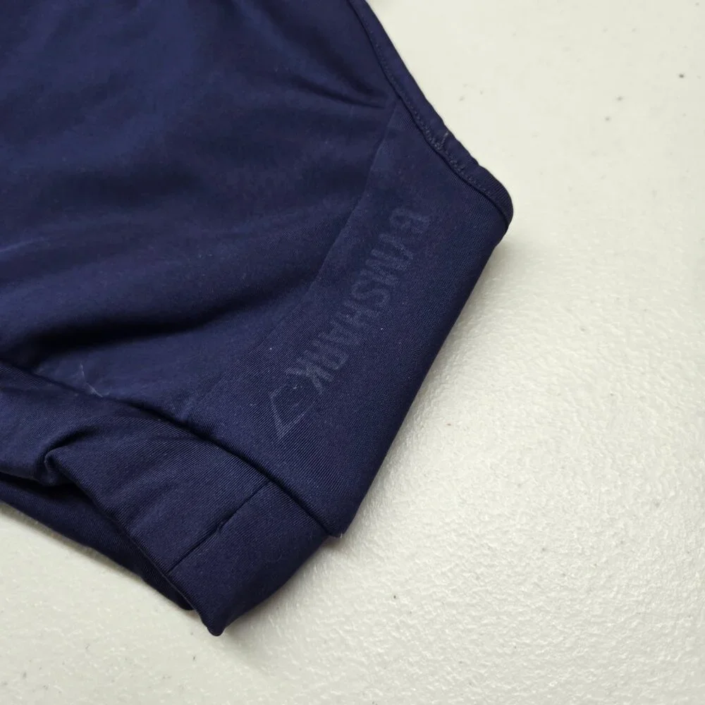 Gymshark Women Sports Bra‎ Small Navy Blue Wireless One Shoulder Pullover